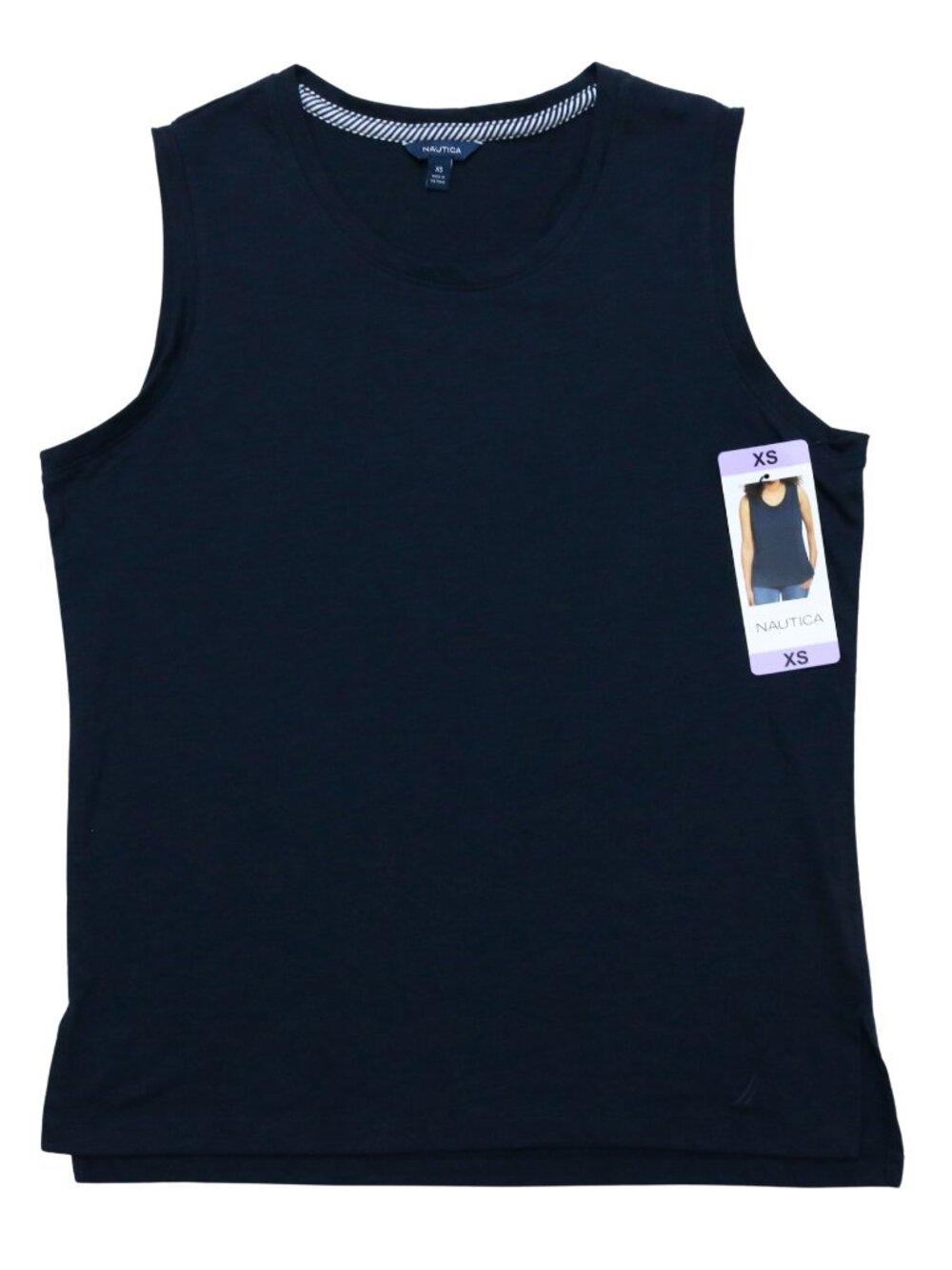Nautica Navy Blue Sleeveless Tee Tank